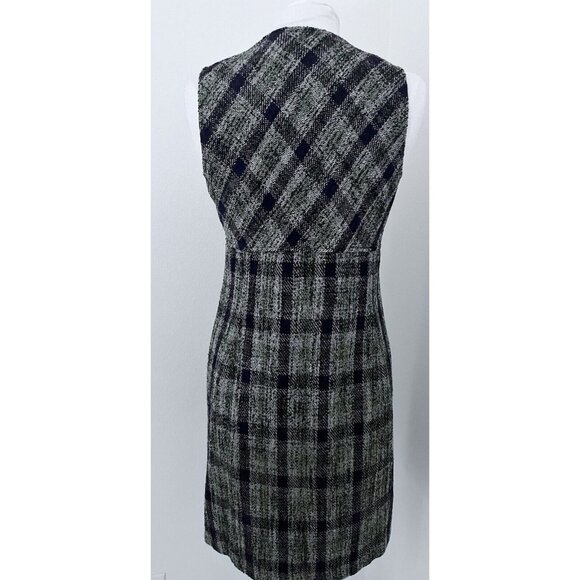 W By Worth Wool Plaid Dress Pockets NEW size 8 Full Zipper Academia Preppy Lined - Picture 8 of 14